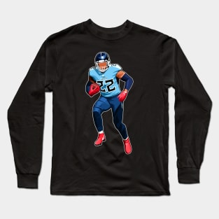 Derrick Henry #22 Runs With Ball Long Sleeve T-Shirt